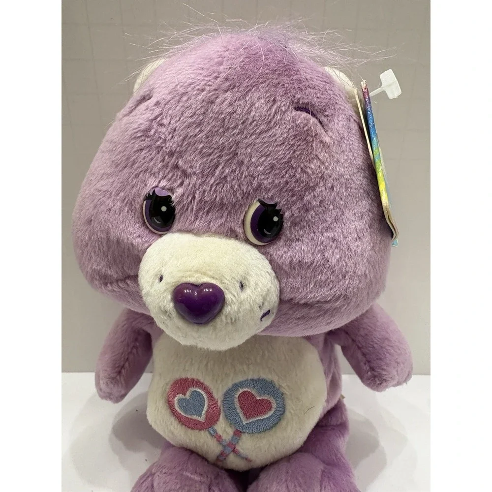 Care Bears Share Bear‎ Plush W/Tags purple teddy lollipops 2002